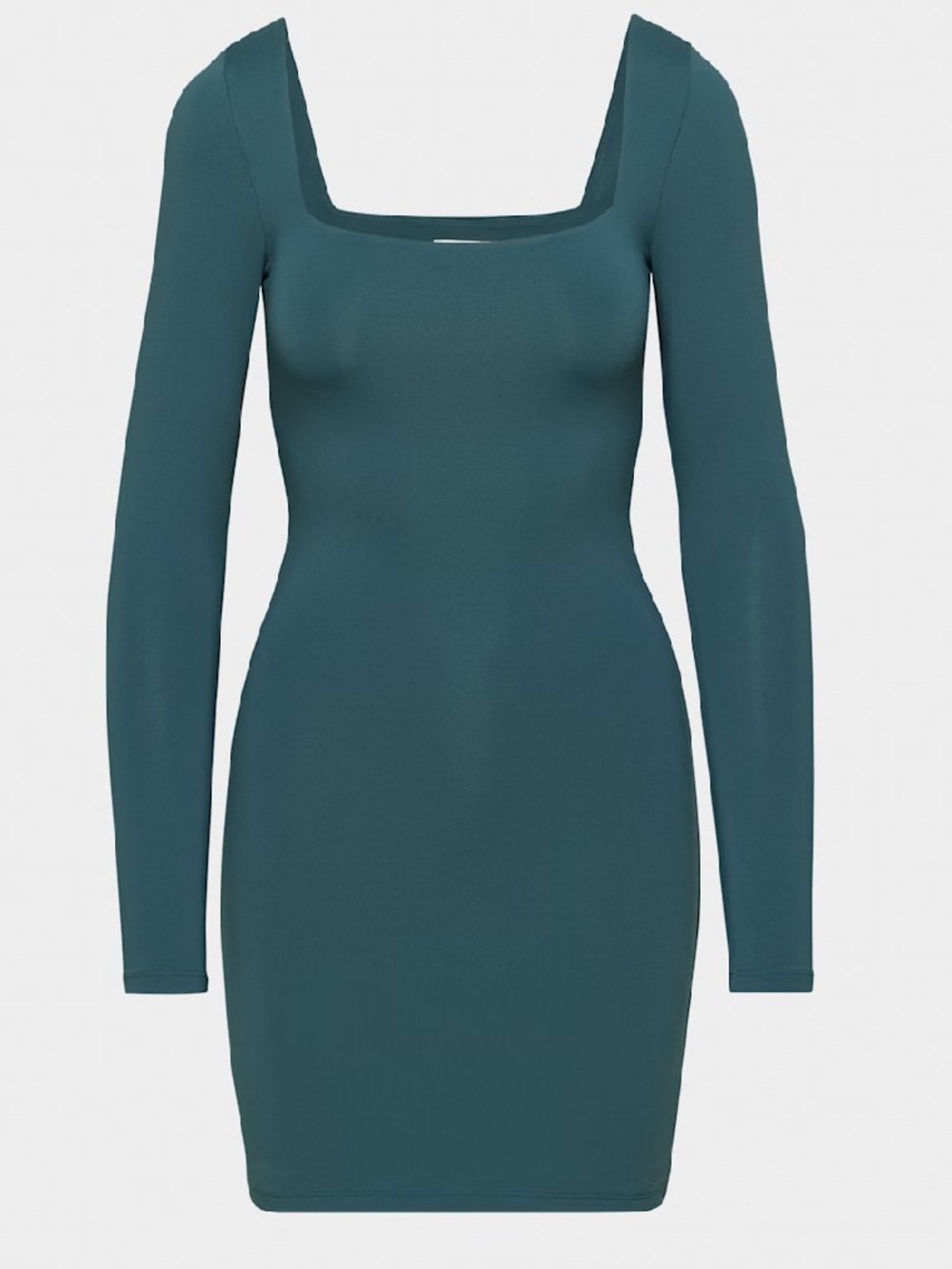 Aritzia Babaton Contour Squareneck Longsleeve Mini Tourmaline Teal Size M - Picture 6 of 14